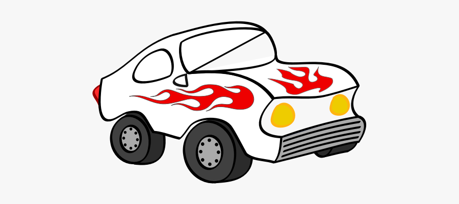 White Fun Car - Hot Wheels Cars Clip Art, Transparent Clipart