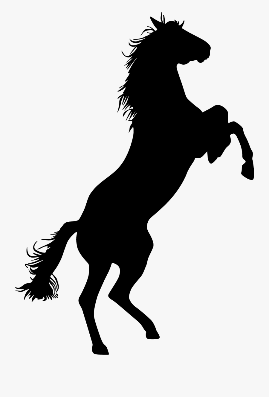 Mare Clipart Kuda - Black And White Horse Logo, Transparent Clipart