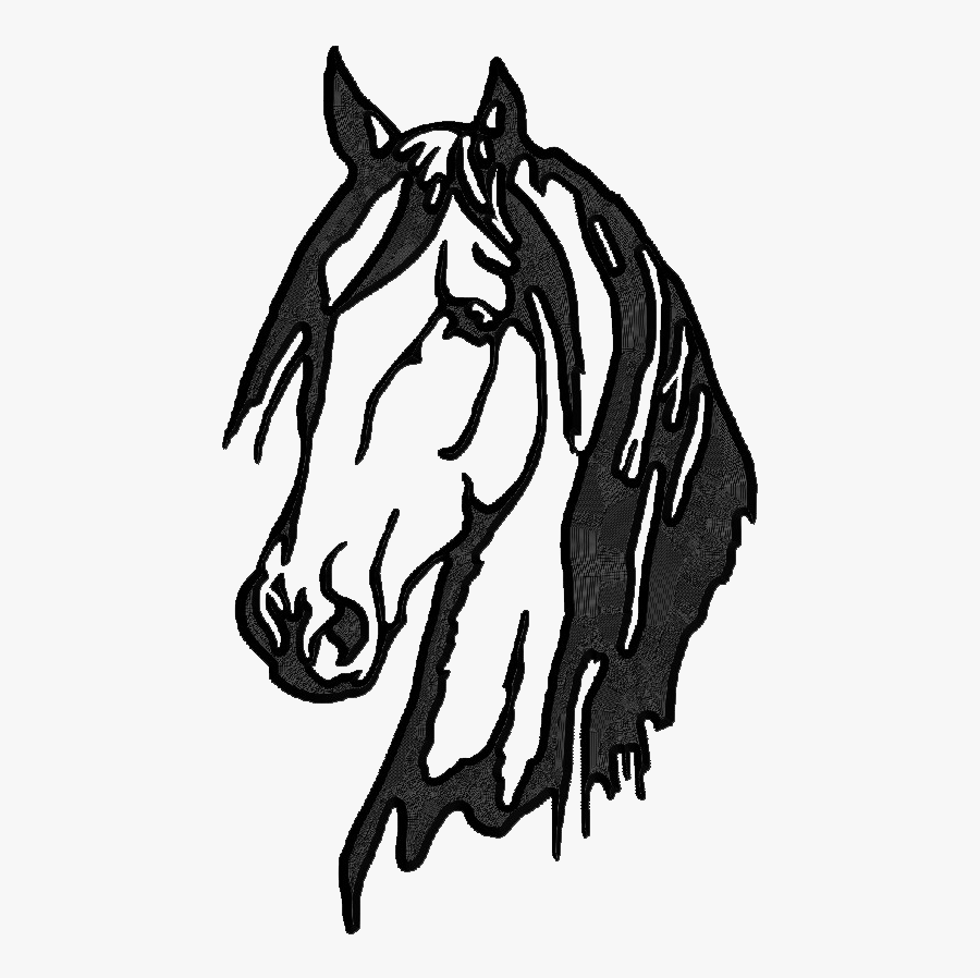 Horse Head - Horse Head Metal Art, Transparent Clipart