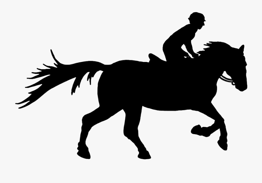 Pferd Und Reiter Clipart - Silhouette Reiter, Transparent Clipart