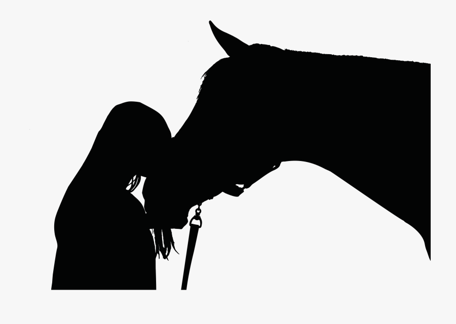 Pony,horse,silhouette - Horse And Human Silhouette, Transparent Clipart