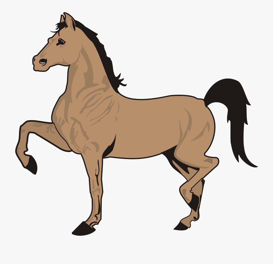 Running Horse Clip Art Black And White - Horse Images Hd Cartoon, Transparent Clipart