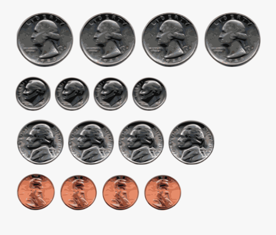 Button,coin,silver - All The Us Coins, Transparent Clipart