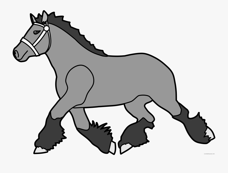 Horse Animal Free Black White Clipart Images Clipartblack - Animasi Gambar Hewan Kuda, Transparent Clipart