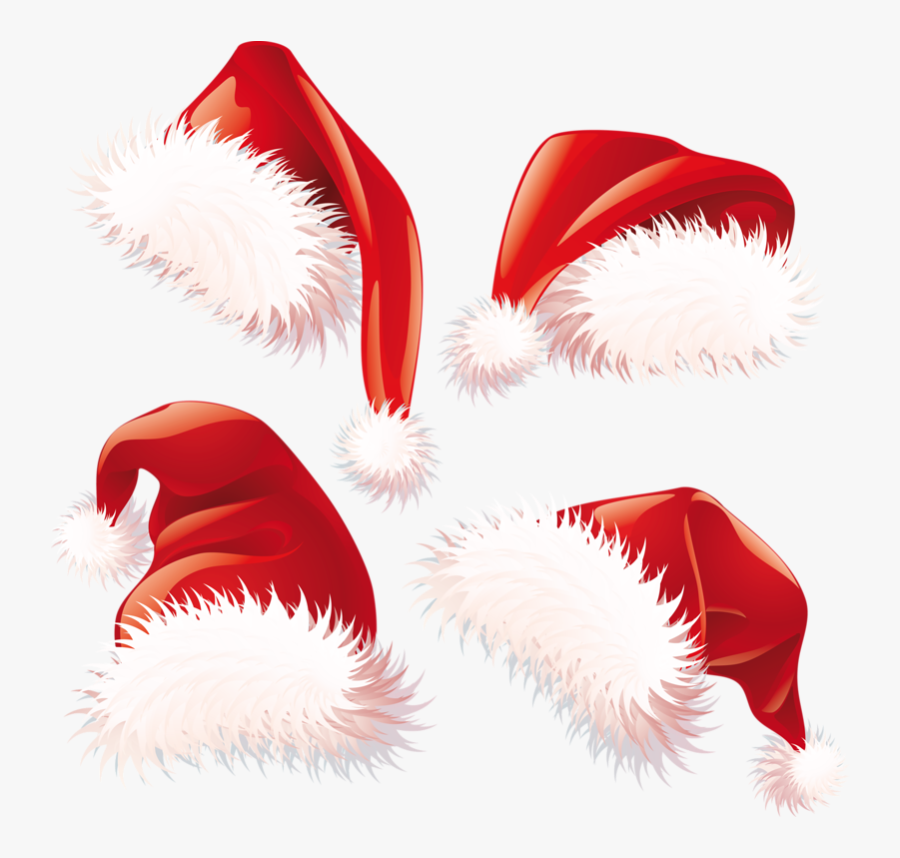 Cute Tabby Cat With Santa Hat Clipart Image - Vector Santa Hat Png, Transparent Clipart