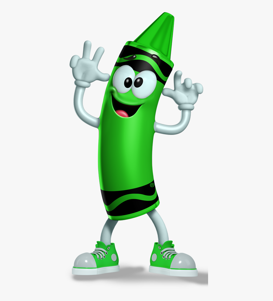 Silly Green Crayon - Crayola Animated Cliparts, Transparent Clipart