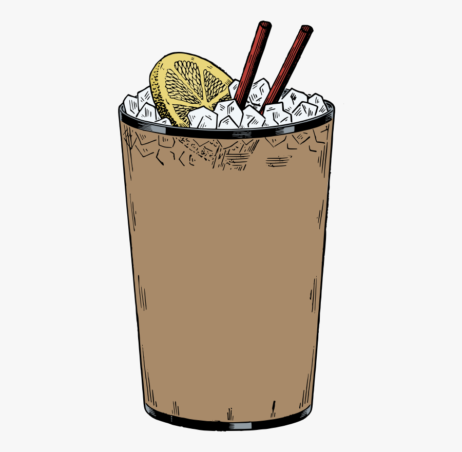Pint Glass,drink,alcoholic Drink - Black And White Long Island Iced Tea, Transparent Clipart