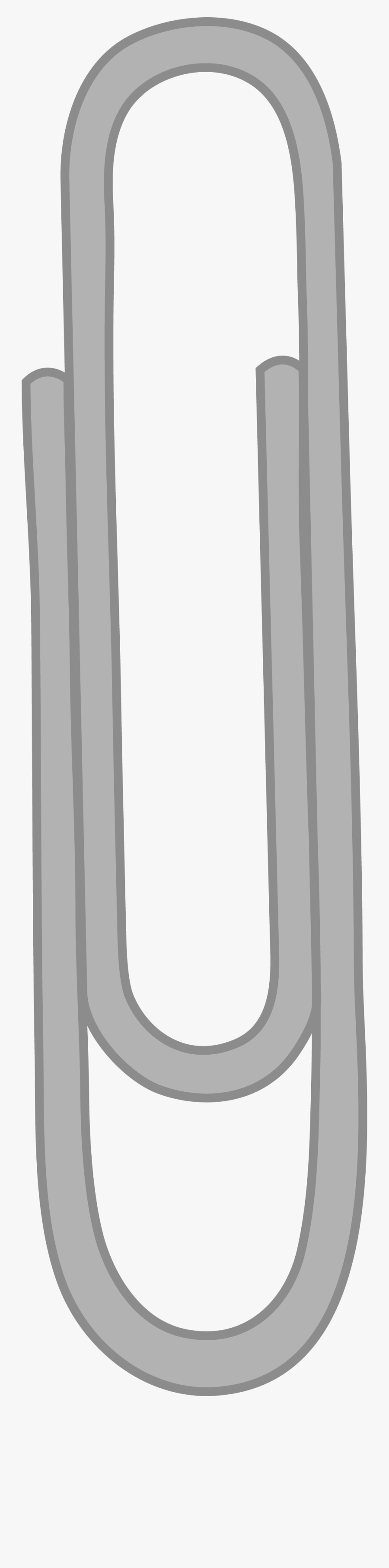 Single Silver Free Art - Cartoon Paper Clips Transparent, Transparent Clipart