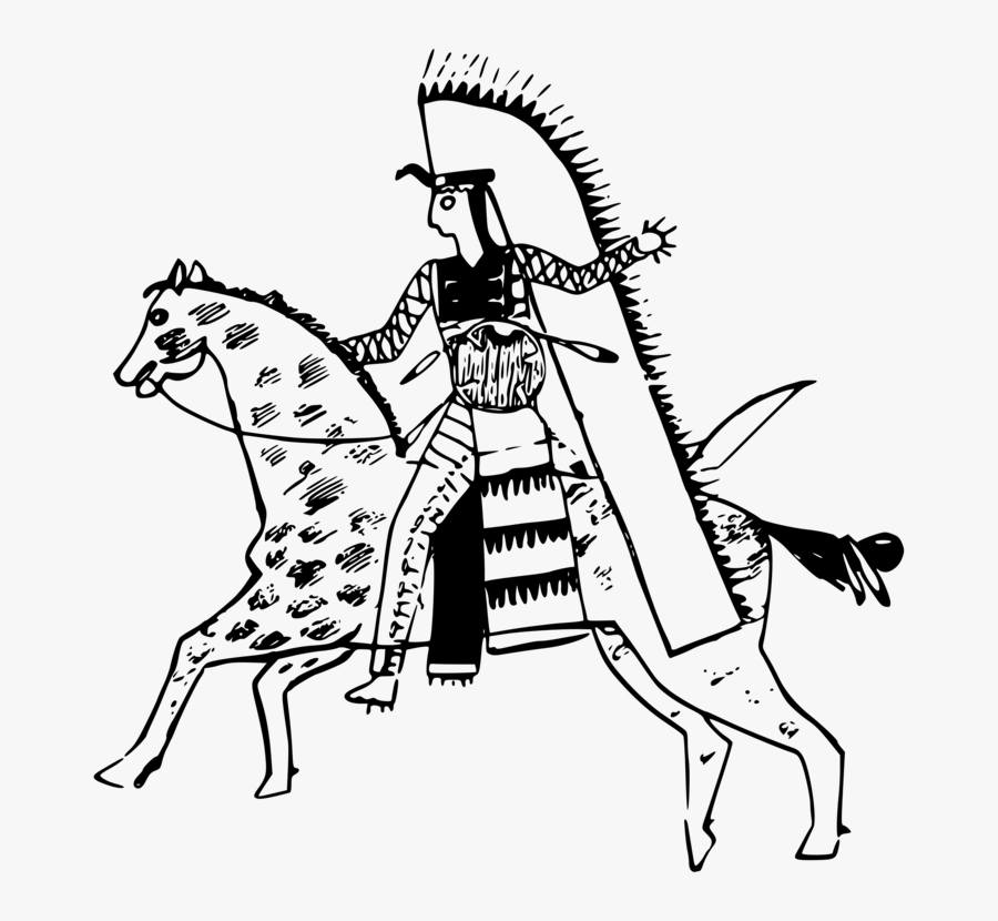 Art,horse Tack,artwork - Horse Native American Drawing, Transparent Clipart