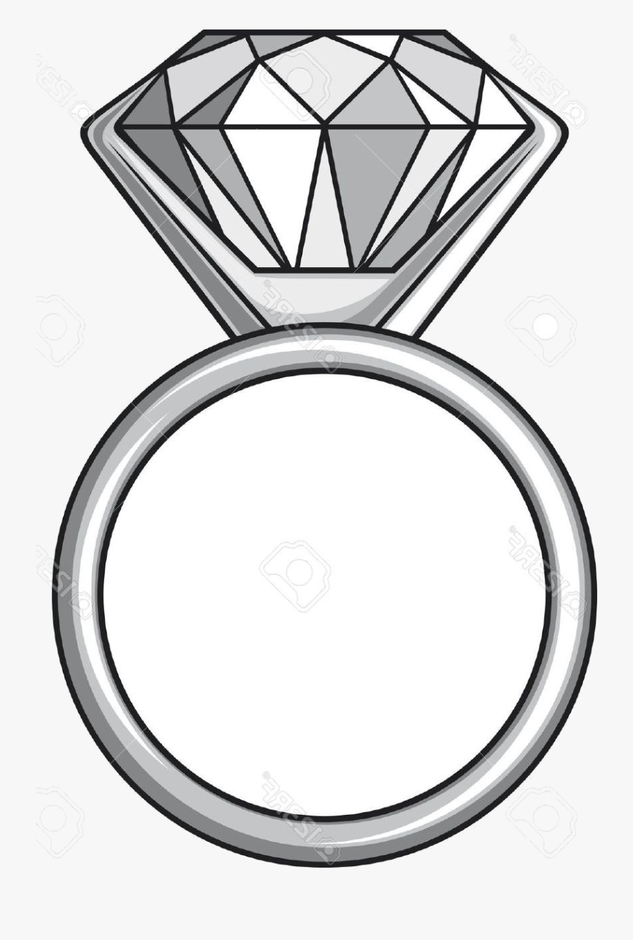 Diamond Ring Collection Of Free Gems Clipart On Ui - Easy Diamond Ring Drawing, Transparent Clipart
