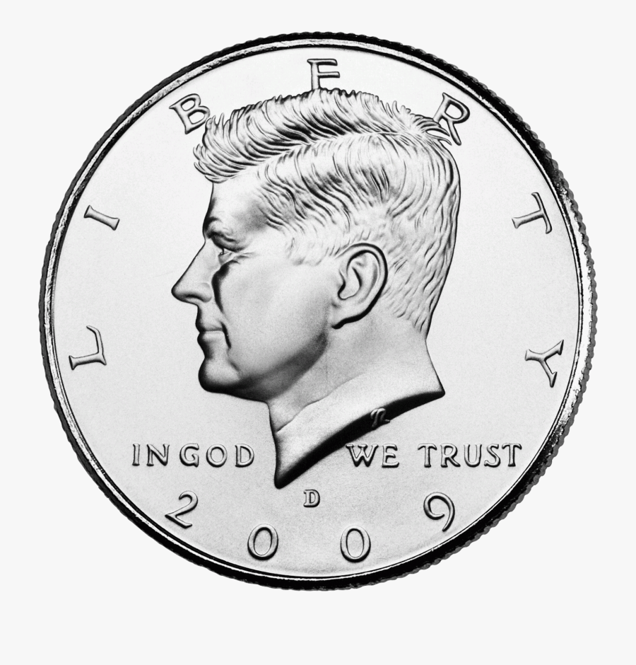 Penny Drawing Cent For Free Download - John F Kennedy On A Coin, Transparent Clipart