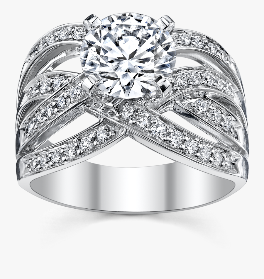 Were Engaged Engagement Cross - Split Shank Criss Cross Engagement Rings, Transparent Clipart