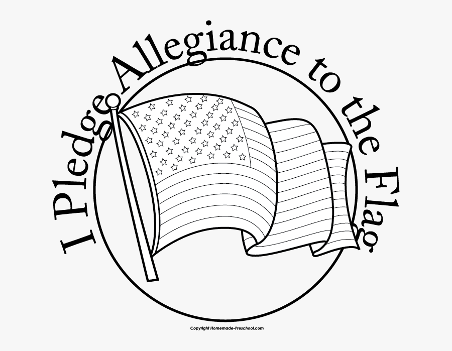 Transparent Penny Clipart Black And White - Waving American Flag Coloring Page, Transparent Clipart