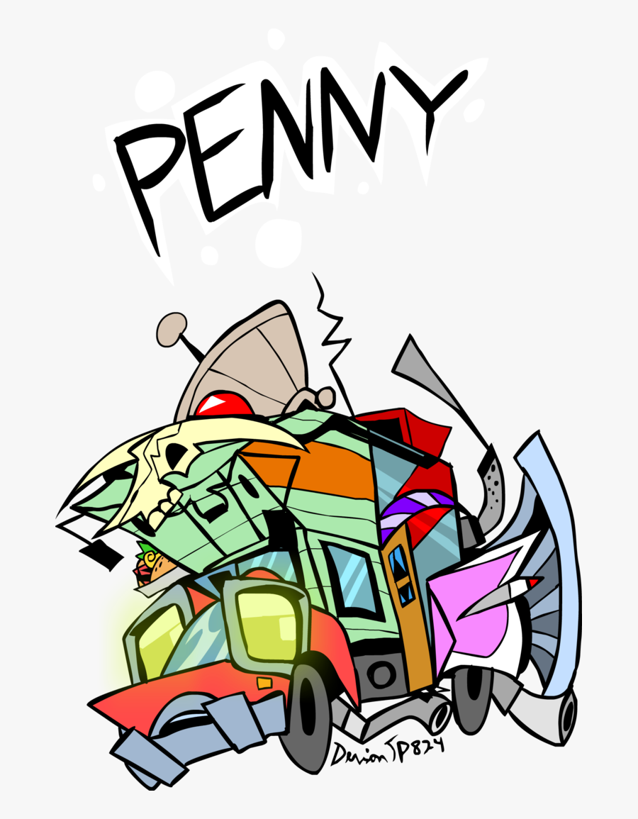 Penny The Time Machine By Devianjp824 - Plants Vs Zombies Time Machine, Transparent Clipart