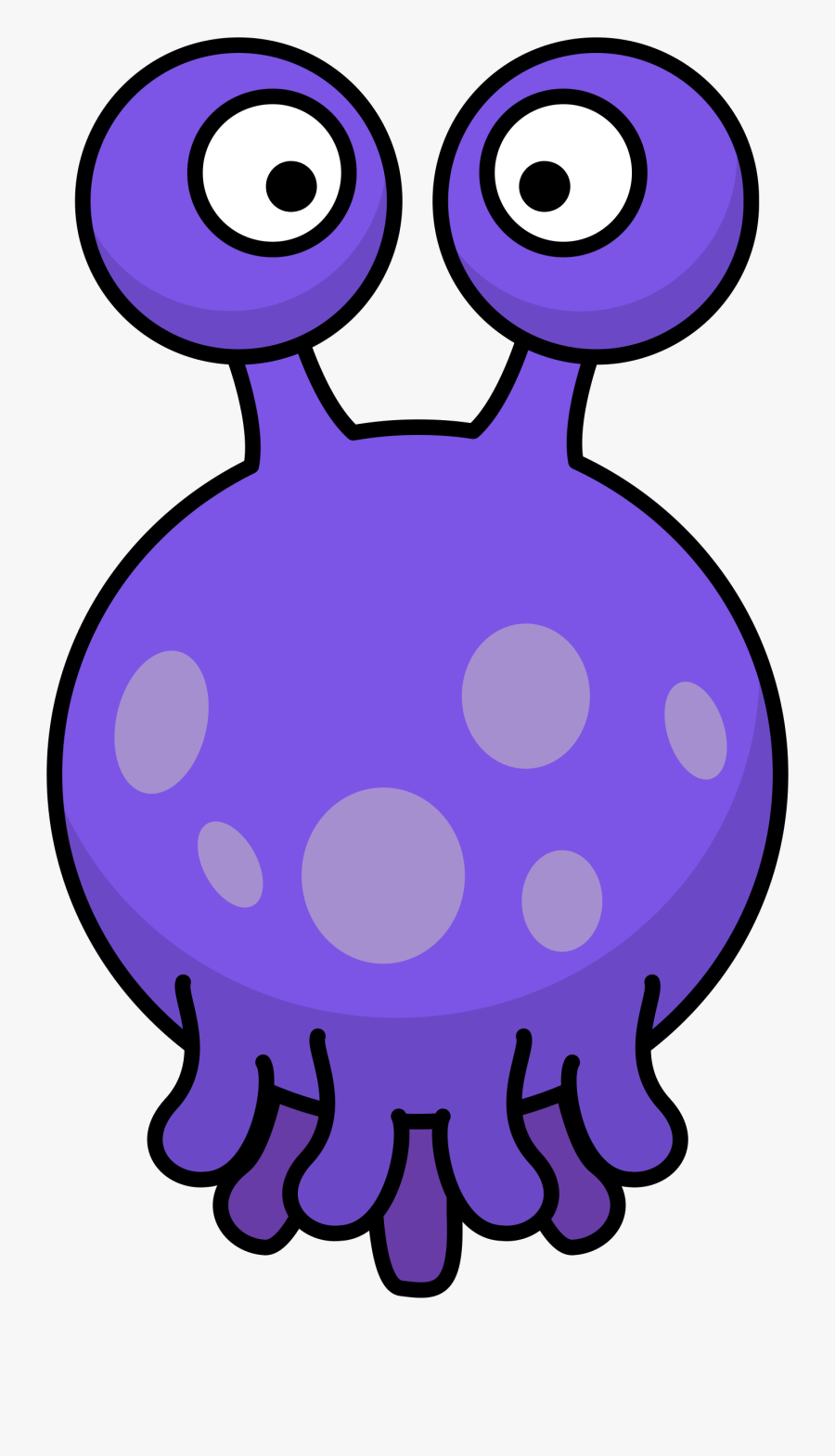 Alien Clipart Floating Silly With Tentacles Clip Art - Cartoon Alien No Background, Transparent Clipart