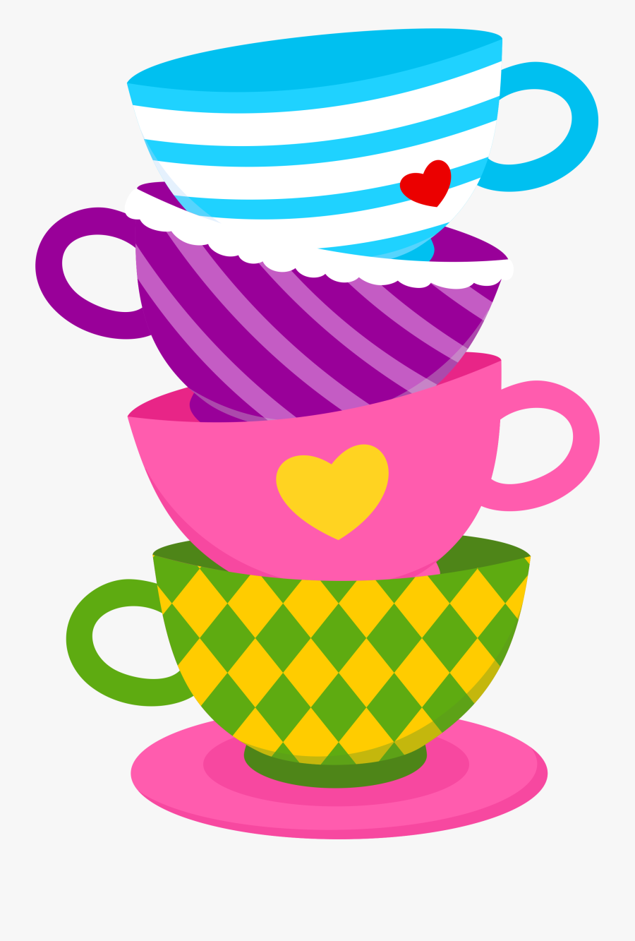 Tea Cups Alice In Wonderland, Transparent Clipart