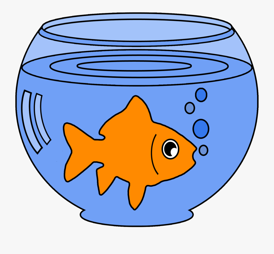 Goldfish Clipart Fish Jar - Goldfish In A Bowl Clipart, Transparent Clipart