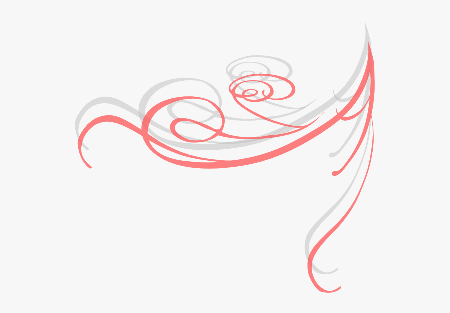 Swirls Clipart Coral - Transparent Transparent Background Swirls, Transparent Clipart