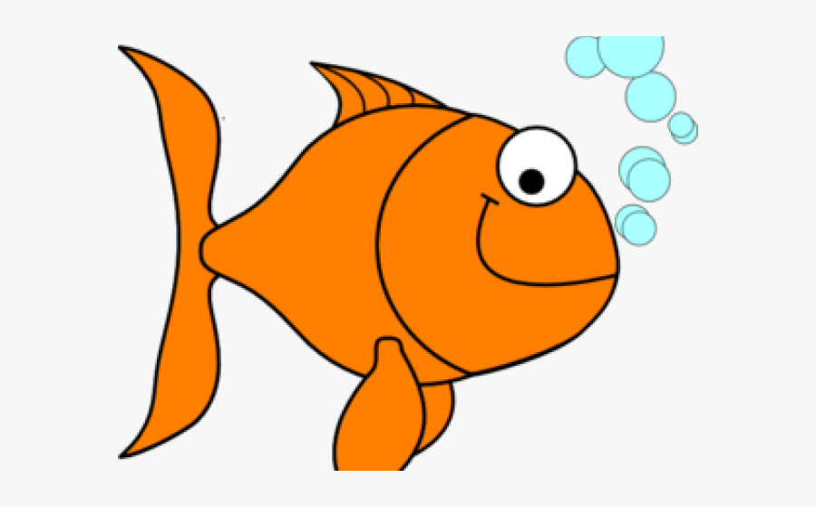 Transparent Goldfish Cracker Clipart - Cartoon Orange Fish Clipart, Transparent Clipart