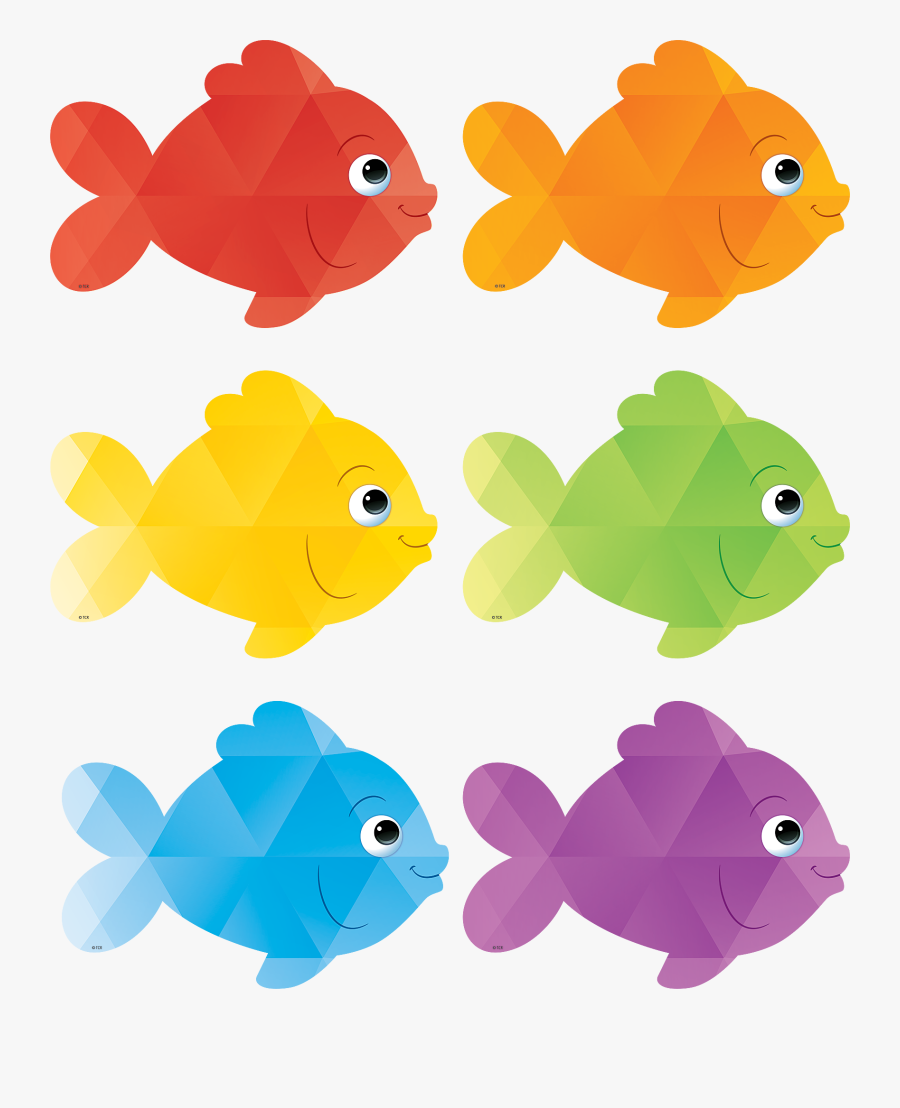Colorful Fish Accents Pinterest - Color Fish Clip Art, Transparent Clipart