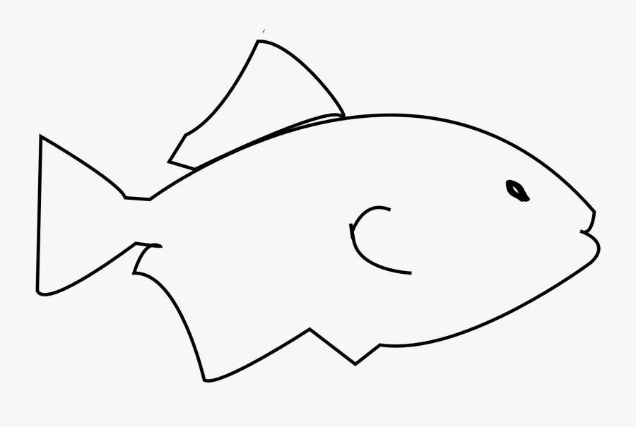 Cute Black And White Goldfish Png - Easy Small Fish Black And White, Transparent Clipart