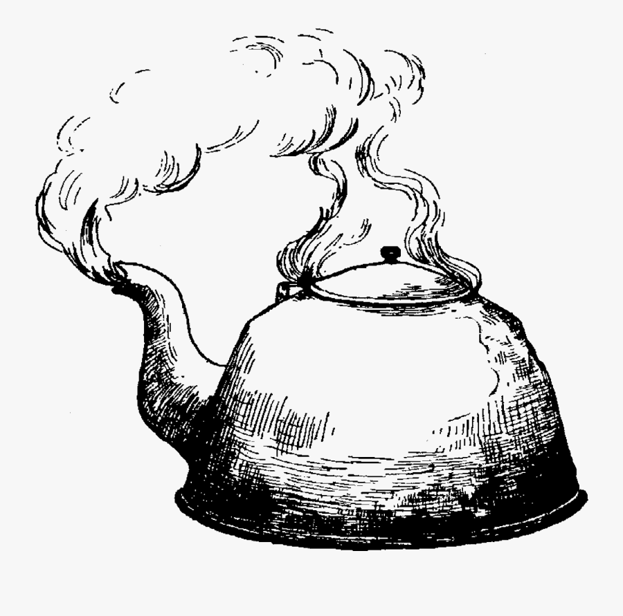 Teapot Tea Party Kitchen Digital Clipart Illustration, Transparent Clipart