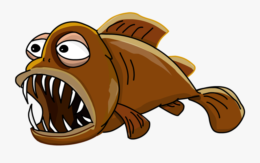 Goldfish Clipart Big Fish - Big Fish Cartoon Png, Transparent Clipart