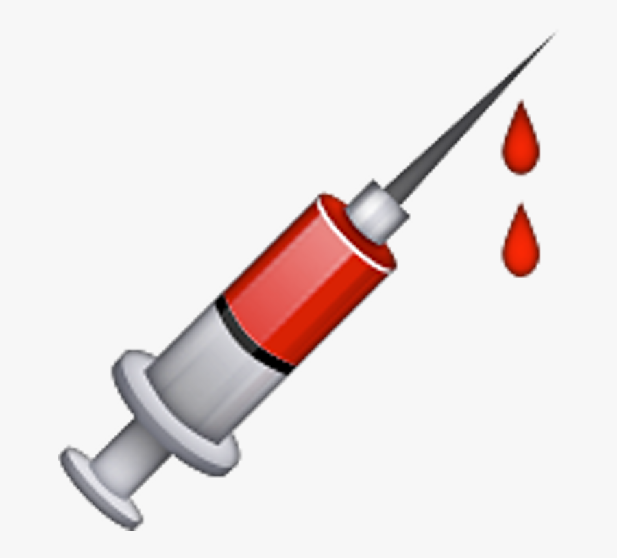 Clip Art Library Stock Needle With Blood Clipart Syringe Emoji , Free
