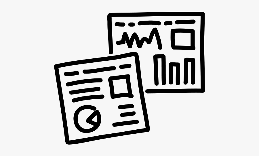 Database And Chart Clipart - Line Art, Transparent Clipart