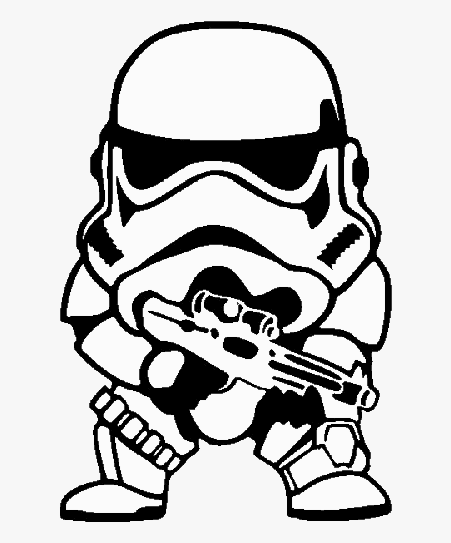 Stormtrooper Clipart Library Chibi Yoda Drawing Star - Yoda Black And White Clip Art, Transparent Clipart