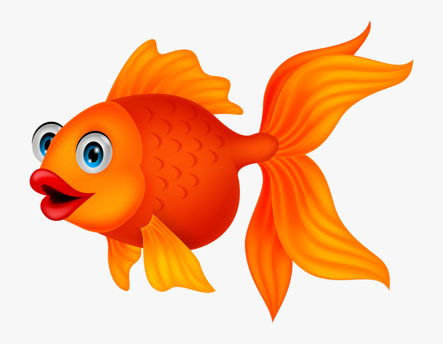 Goldfish Clipart Golden Fish - Gold Fish Cartoon, Transparent Clipart