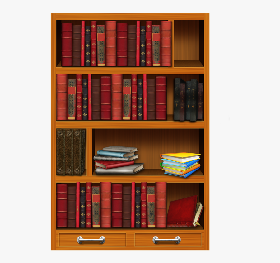 Png Bookshelf By Moonglowlilly - Bookshelf Png, Transparent Clipart