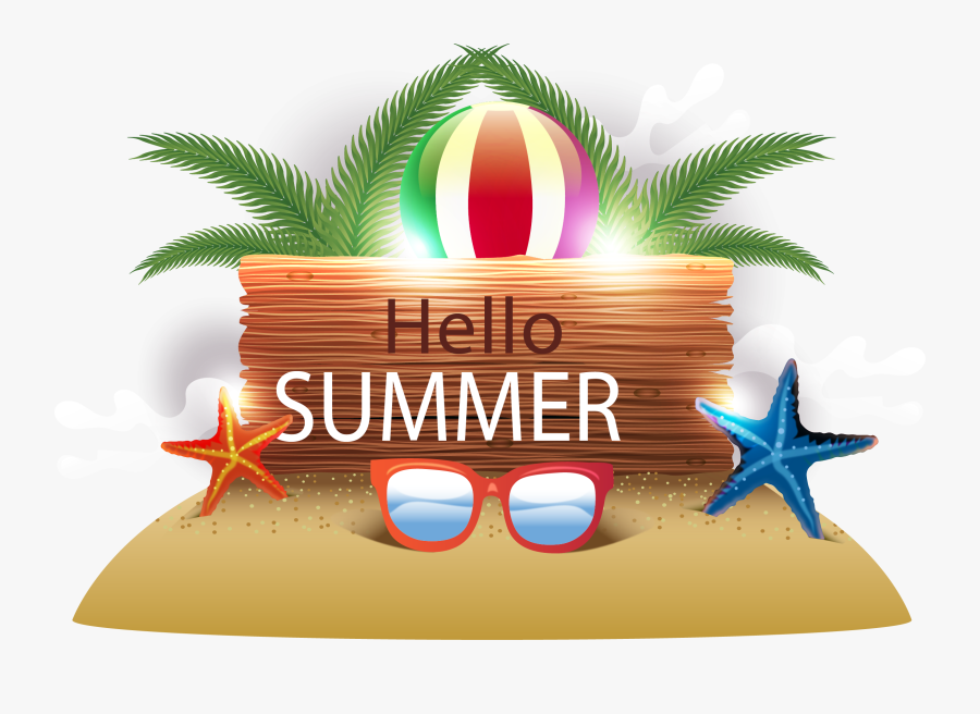 Transparent Summer Vacation Clipart - Beach Party Sign Png, Transparent Clipart