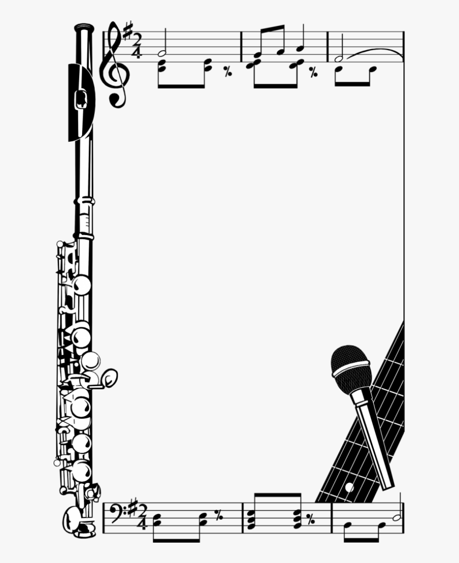 Music Notes Borders Png Illustration Of A Frame Clipart - Musical Notes Border Png, Transparent Clipart