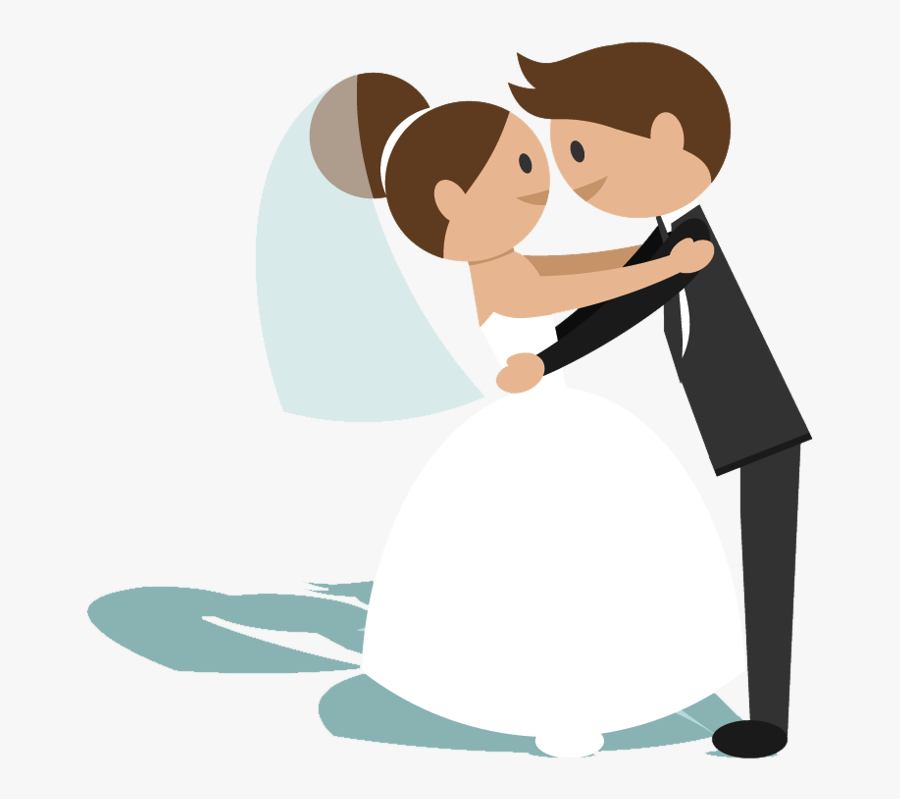 Clipart Bride And Groom Animation - Bride And Groom Cartoon Transparent, Transparent Clipart