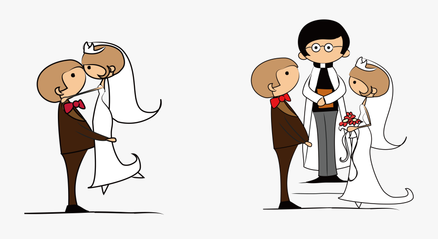 Wedding Invitation Cartoon Clip Art - Wedding Cartoon, Transparent Clipart