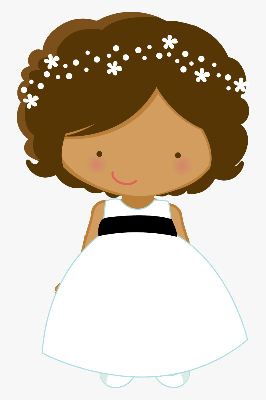 Flower Girl Wedding Bride Page Boy Clip Art - Daminha De Casamento Desenho Png, Transparent Clipart