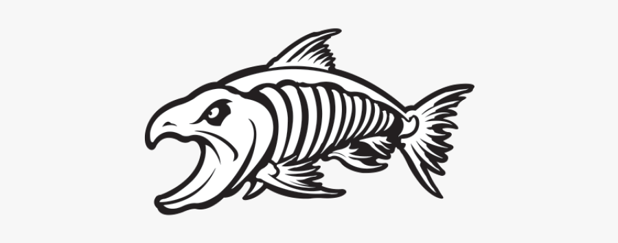 Sleleton Free On Dumielauxepices - Salmon Skeleton Tattoos, Transparent Clipart