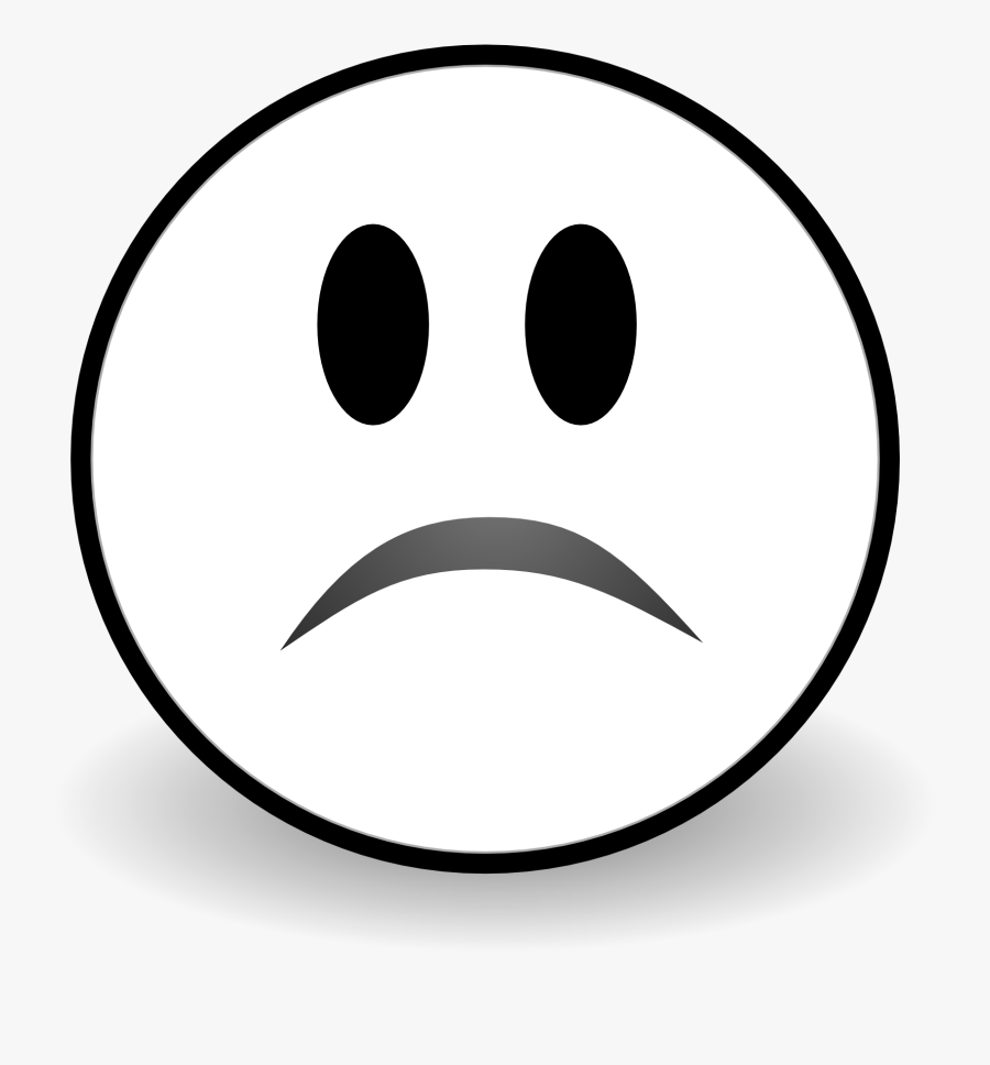 Sad Emoji ClipArt Black And White