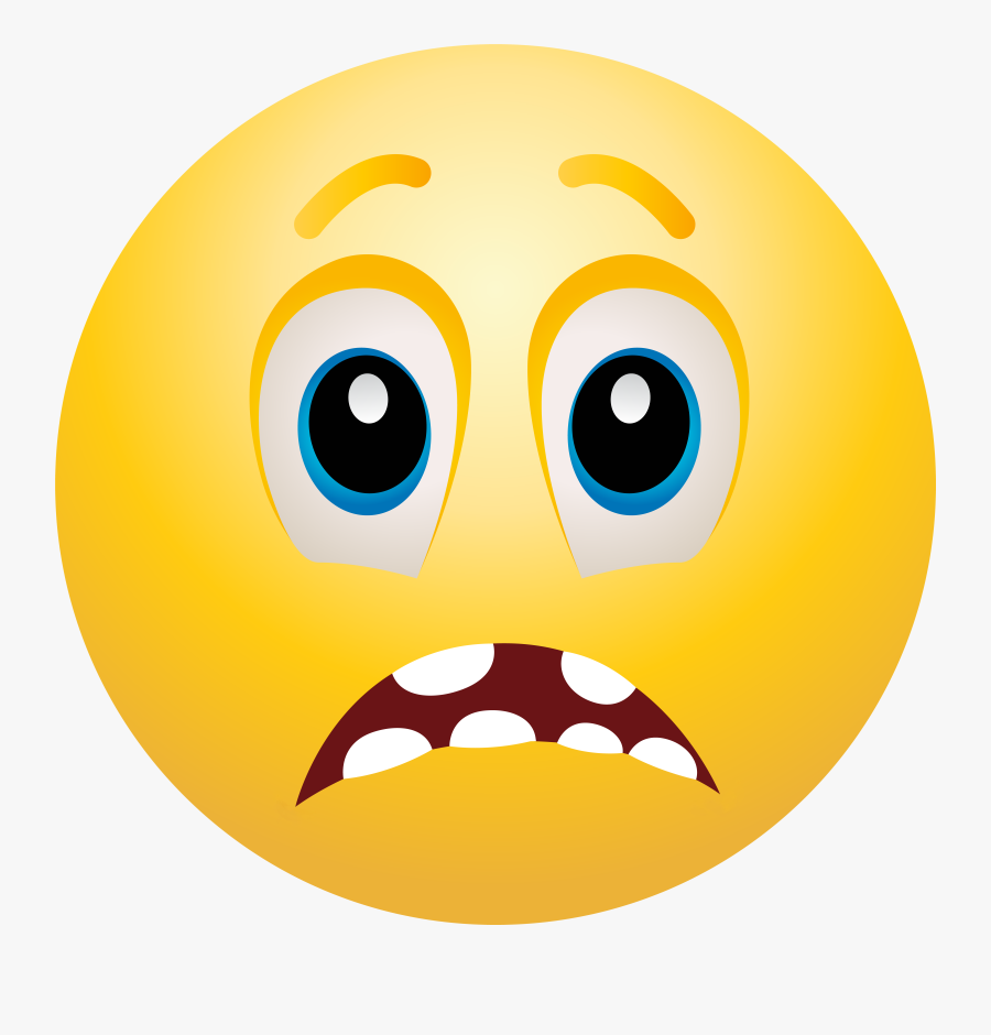 Scared Face Scared Emoticon Clip Art Web Clipart Png, Transparent Clipart