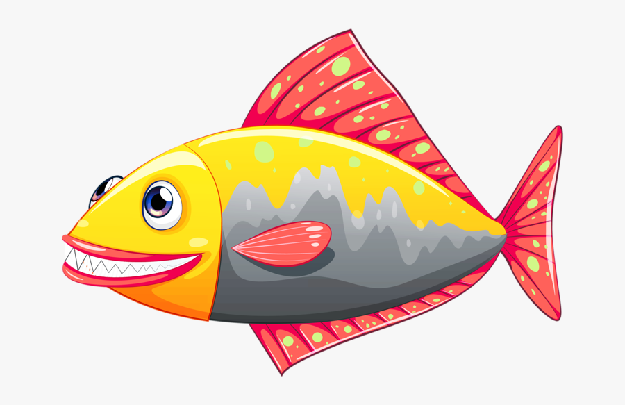 Goldfish Clipart Ish - Colorful Fish White Background, Transparent Clipart