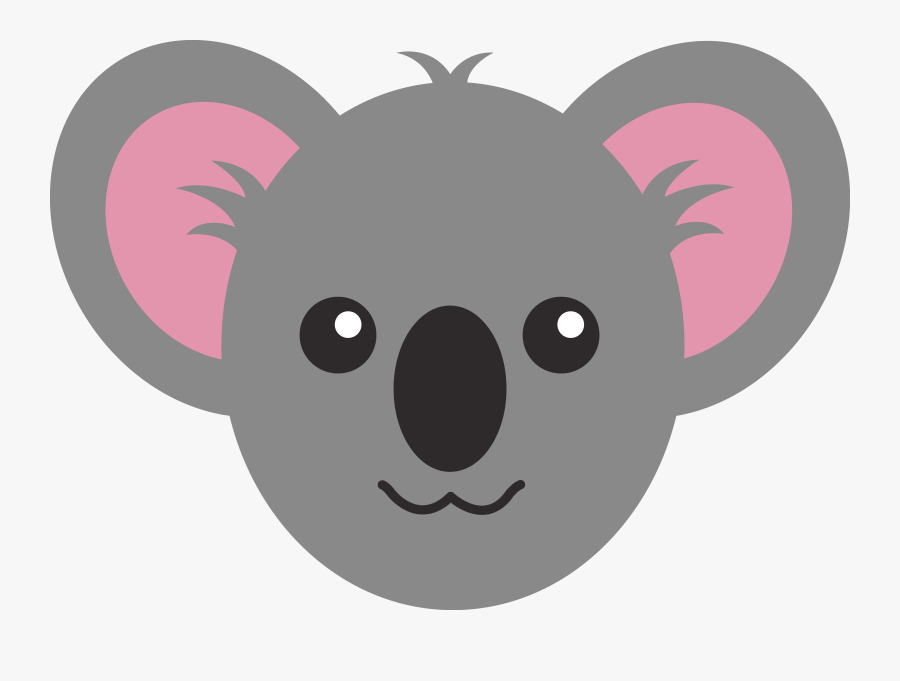 Cute Animal Face Clipart - Draw A Koala Face, Transparent Clipart