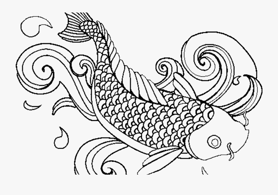 Download Coloring Pages Of Fish Goldfish And Various - Adult Colouring Pages Fish, Transparent Clipart