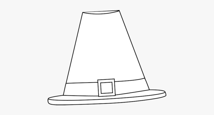 Pilgrim Hat Black And White Clip Art Clipart Transparent - Line Art, Transparent Clipart