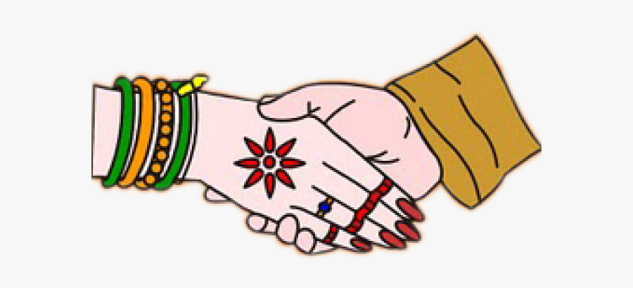 Bride Clipart Hindu Wedding - Indian Wedding Hands Clipart, Transparent Clipart