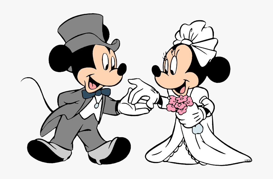 Free Disney Bride Cliparts, Download Free Clip Art, - Mickey And Minnie Wedding Coloring Pages, Transparent Clipart