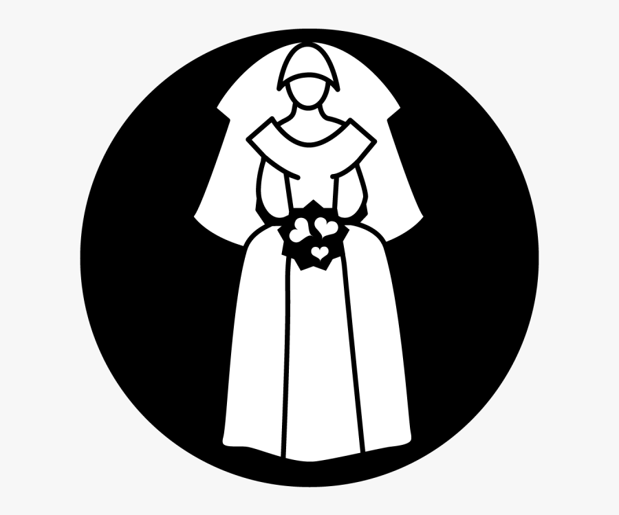 Wedding Couple B - Illustration, Transparent Clipart