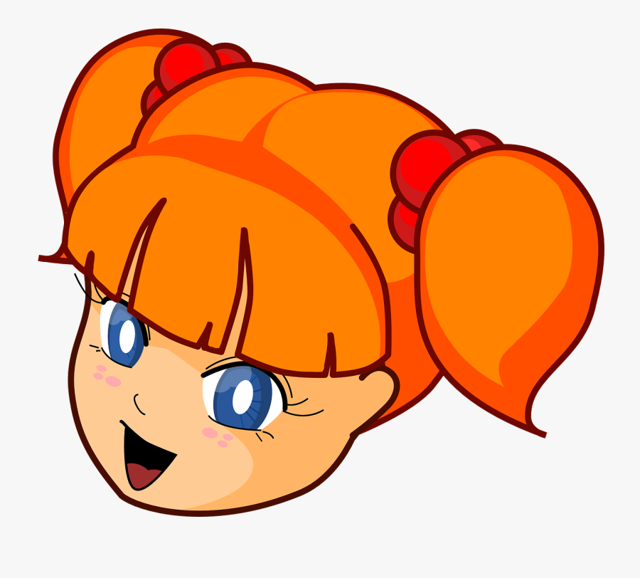 Anime Girl Face Clipart - Girl Face Clip Art, Transparent Clipart
