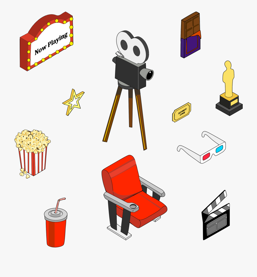 Cinema Paraphernalia Big Image - Simgeler Sinema, Transparent Clipart