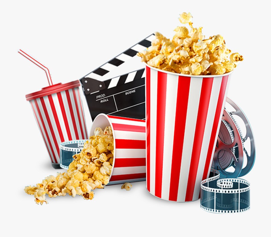 Transparent Movie Theater Popcorn Clipart - Movie Popcorn Transparent Background, Transparent Clipart